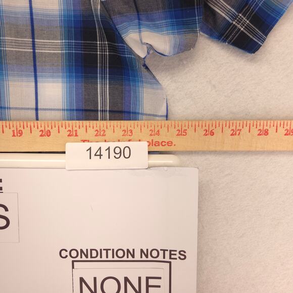 Ely Cattleman Short Sleeve Button Up Shirt Mens Size Extra Large XL Blue - Picture 7 of 9